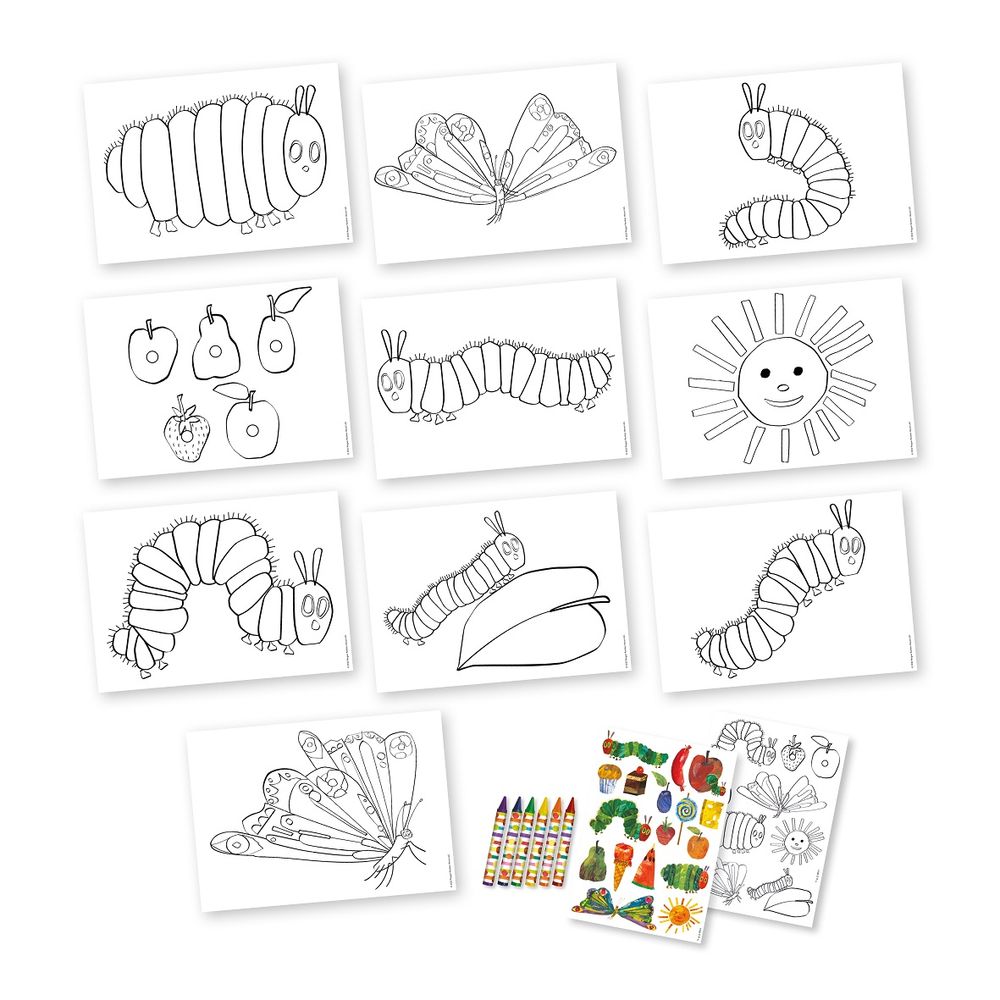 North Parade Publishing - A4 Colouring Set - Very Hungry Caterpillar