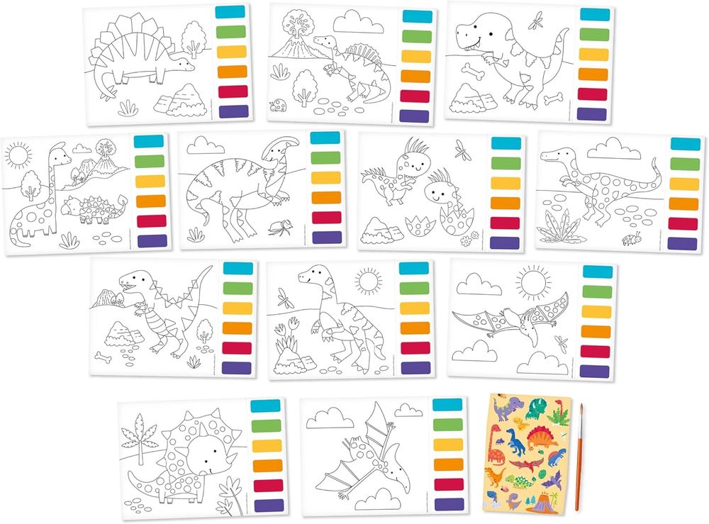 North Parade Publishing - Paint Palette Art Set - Dinosaurs