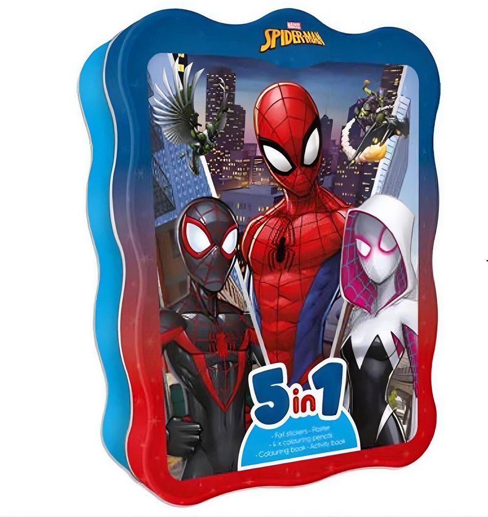 Marvel Spider-Man: 5-in-1 Activity Tin