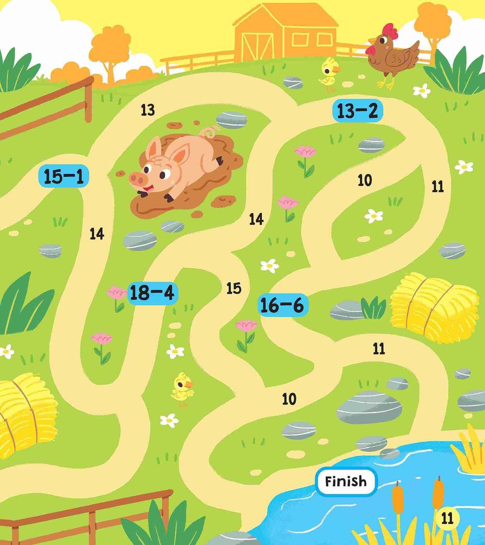Fantastic Finger Trace Mazes: Awesome Subtraction Mazes