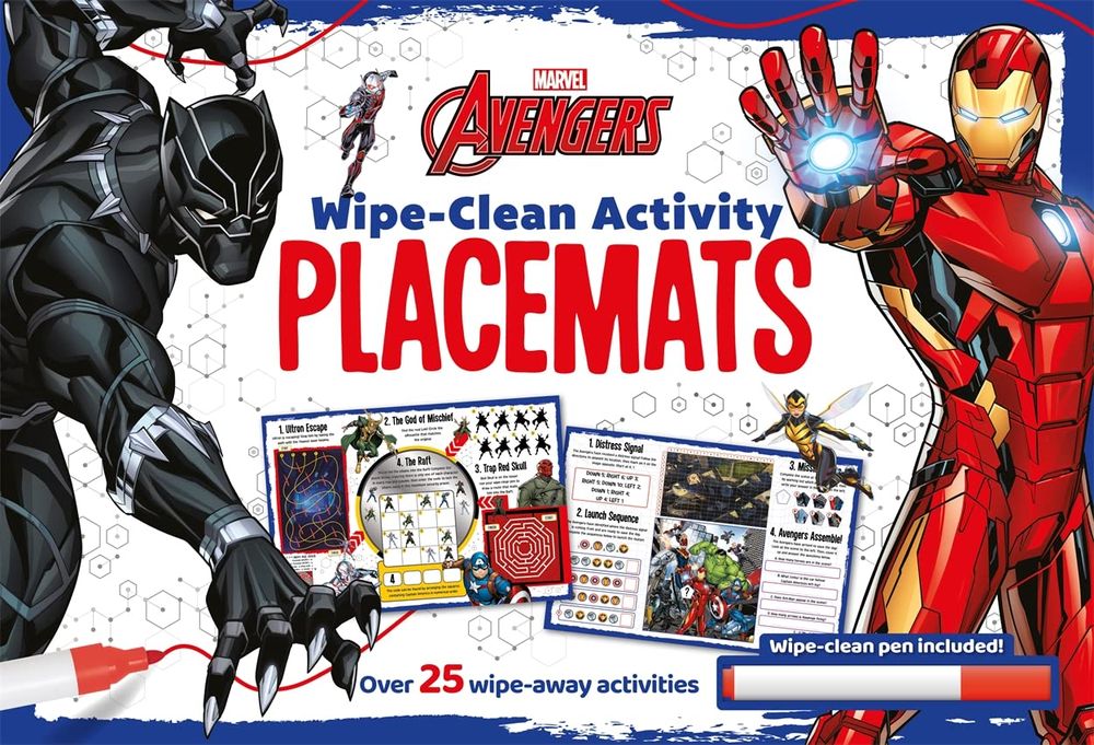 كتاب Marvel Avengers: Wipe Clean Activity Placemats