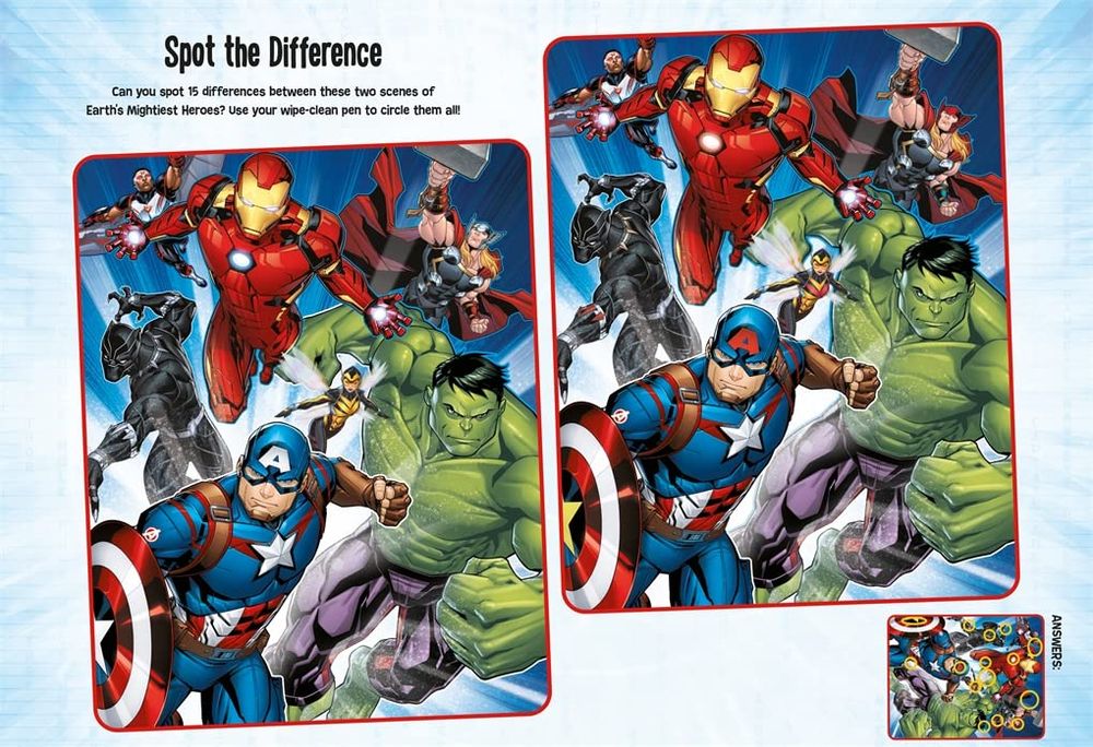 كتاب Marvel Avengers: Wipe Clean Activity Placemats