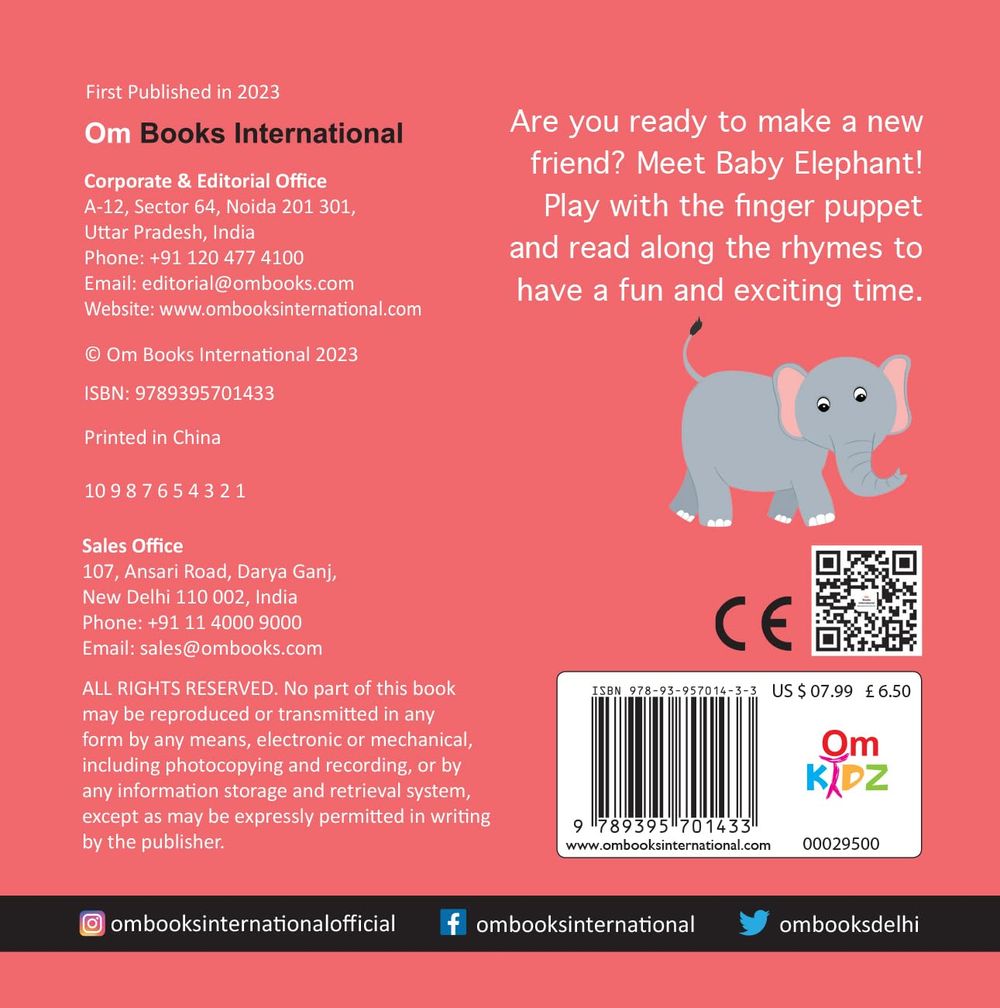 Baby Elephant Finger Puppet Book