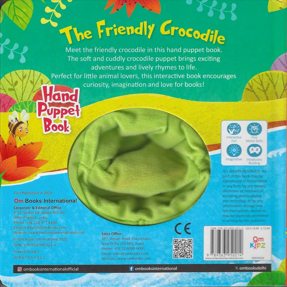 Hand Puppet The Friendly Crocodile Book