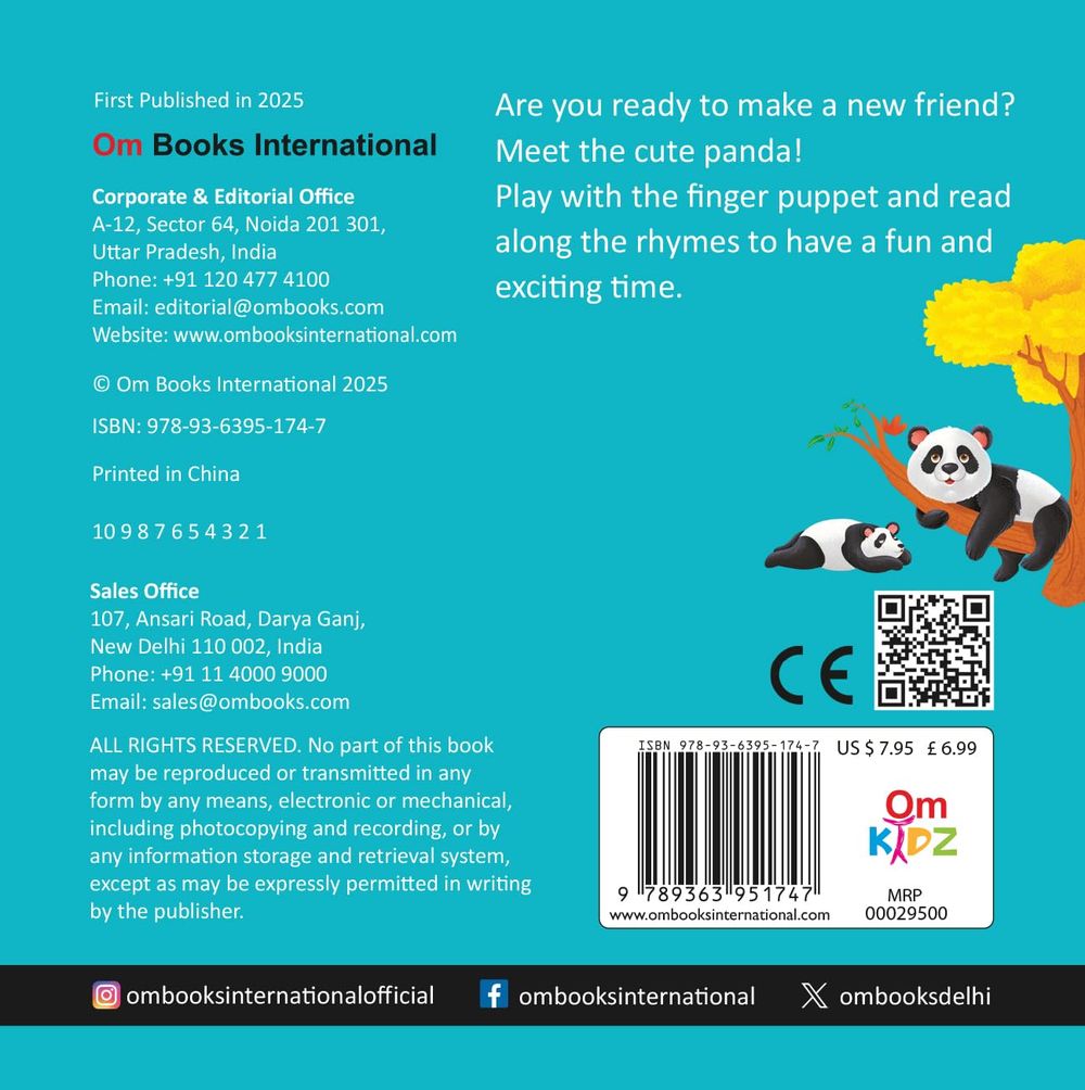 Cute Panda Finger Puppet Book