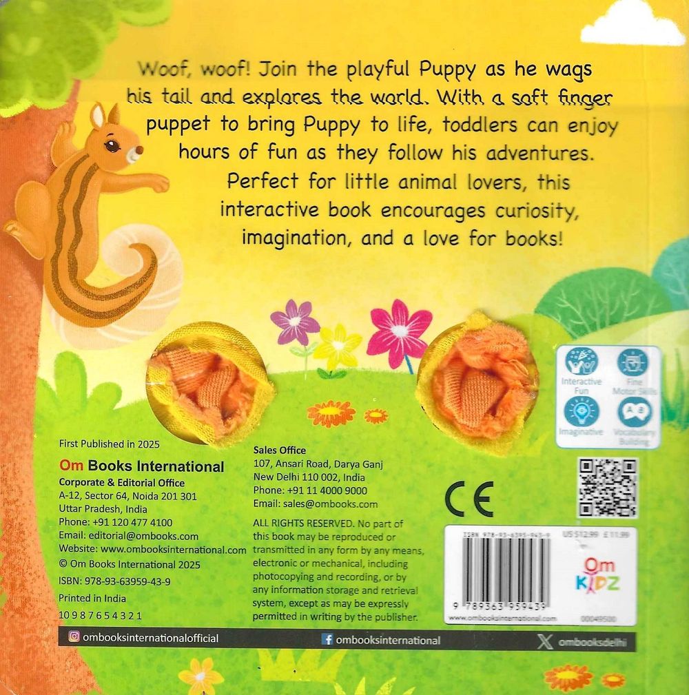 Interactive Two-finger Puppet Playful Pup