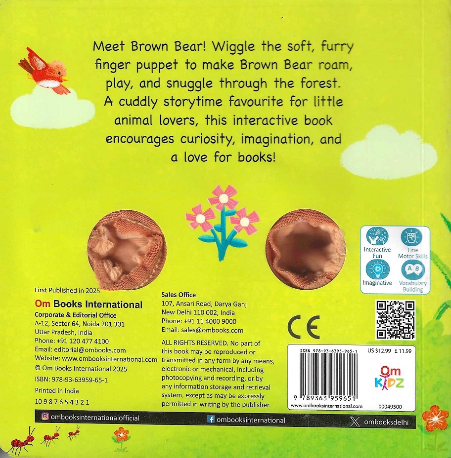 Interactive Two-finger Puppet Big Brown Bear