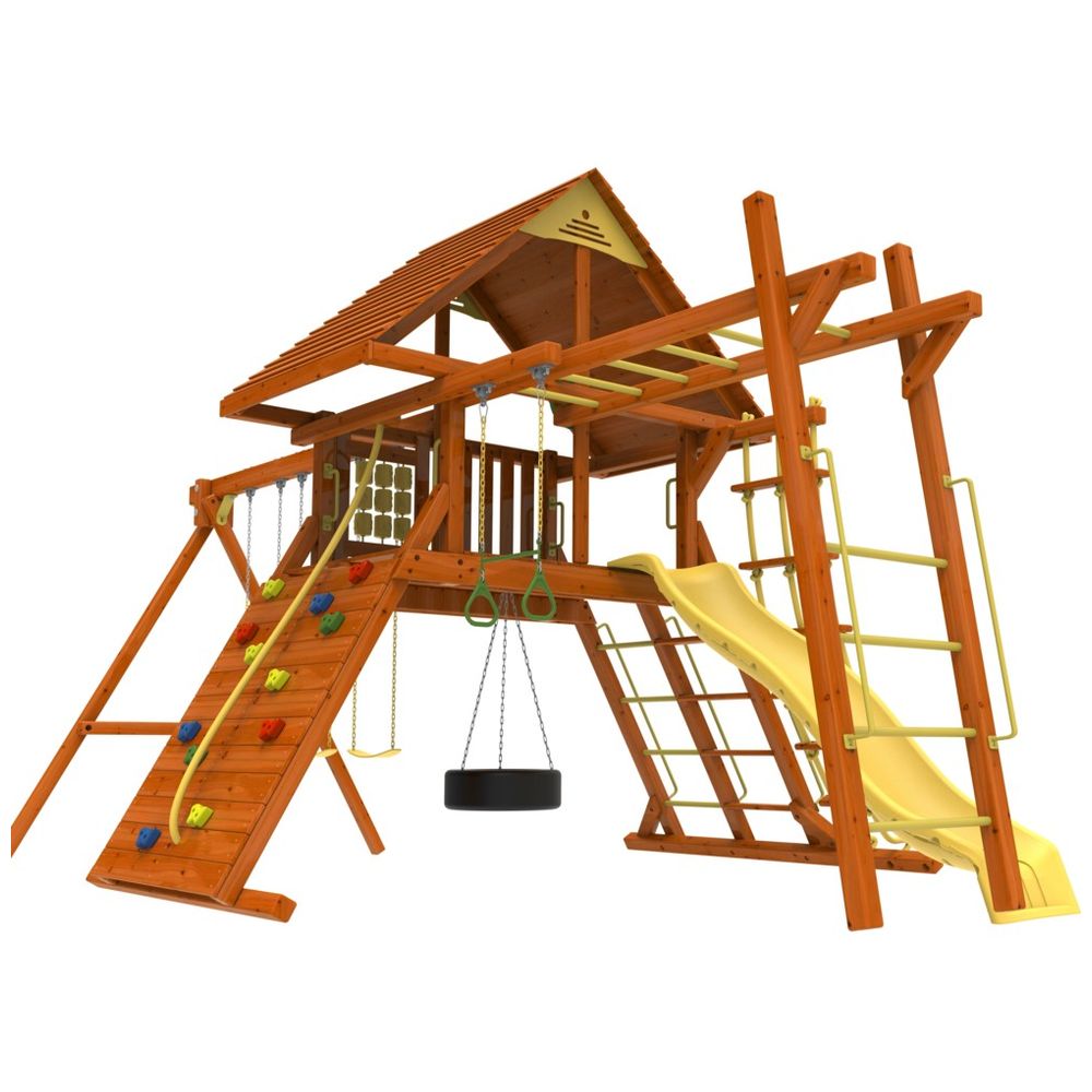 KIDDORO - Discovery Den Swing Set with Monkey Bars