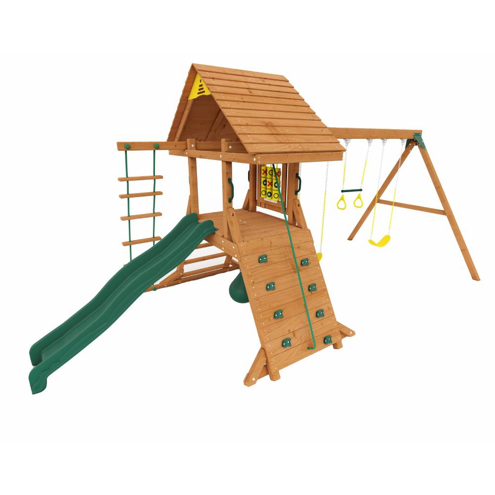Kiddoro - Hilltop Heights Wooden Swing Set