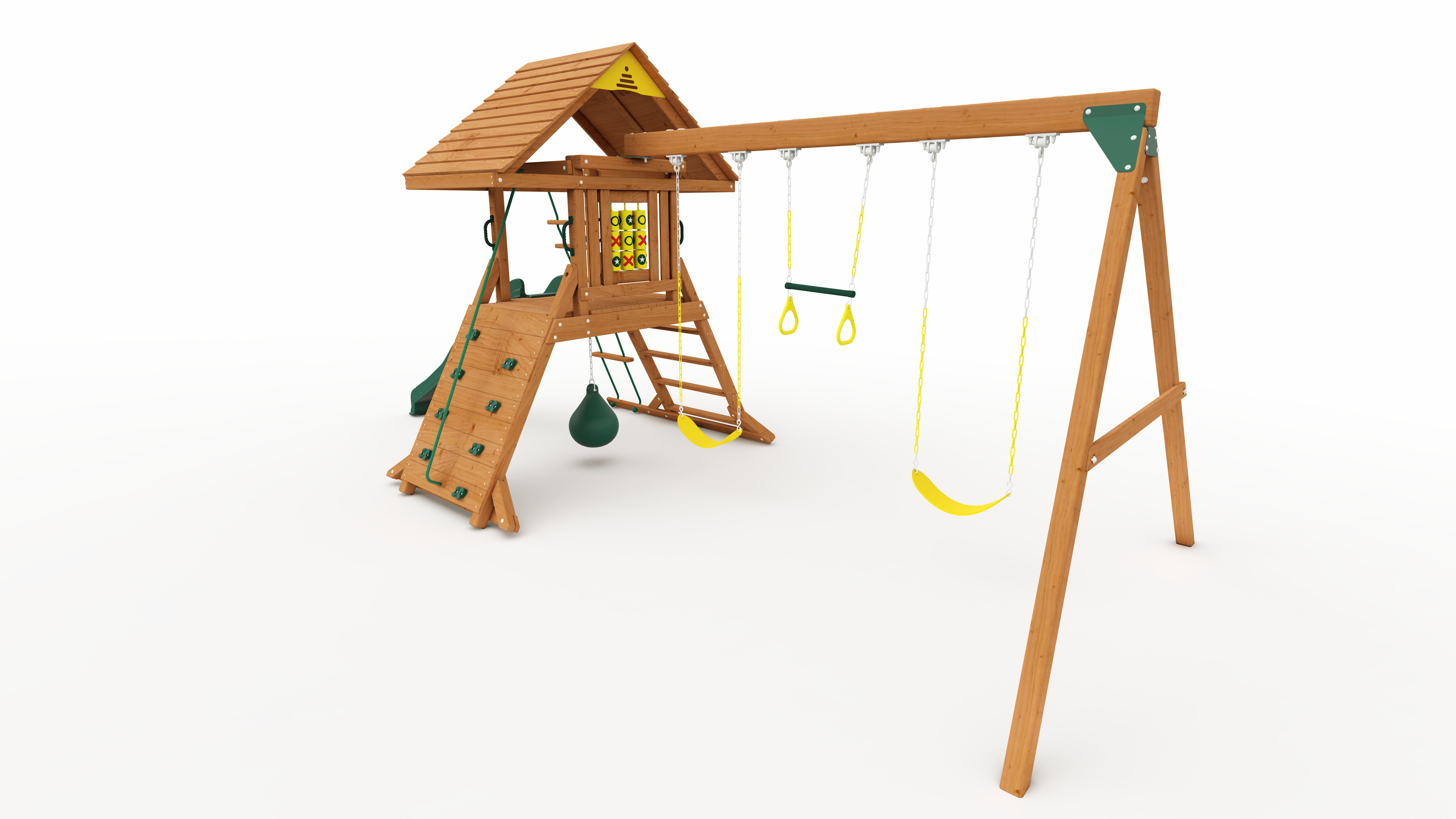 Kiddoro - Hilltop Heights Wooden Swing Set
