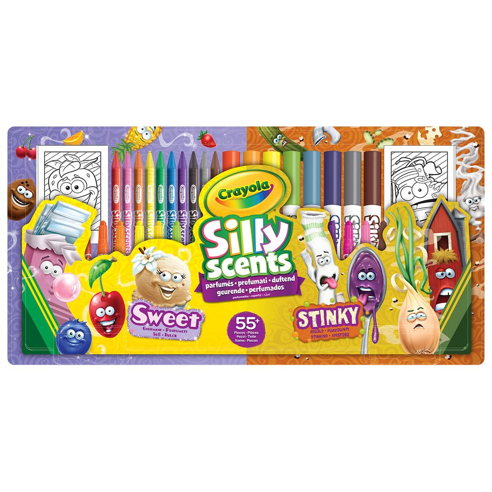 Crayola - Sweet & Stinky Silly Scents Coloring Activity Set - 55+ Pcs