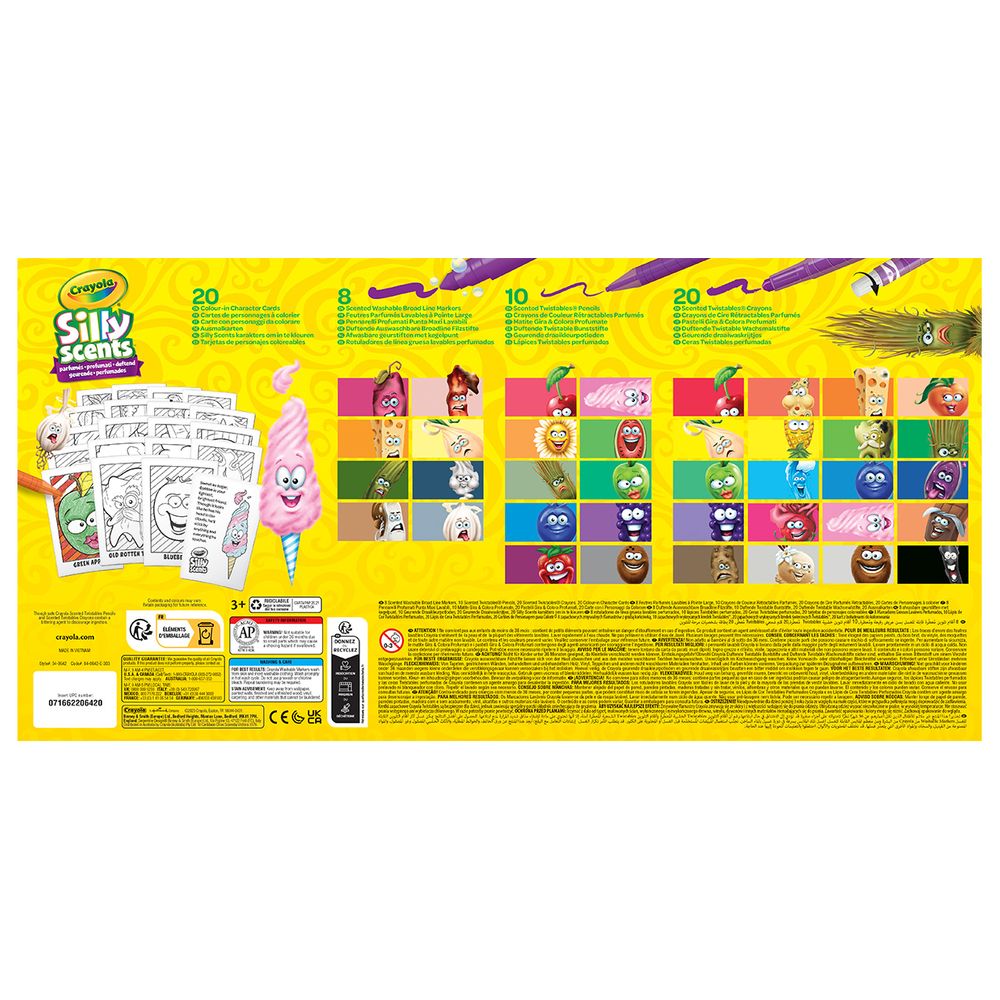 Crayola - Sweet & Stinky Silly Scents Coloring Activity Set - 55+ Pcs