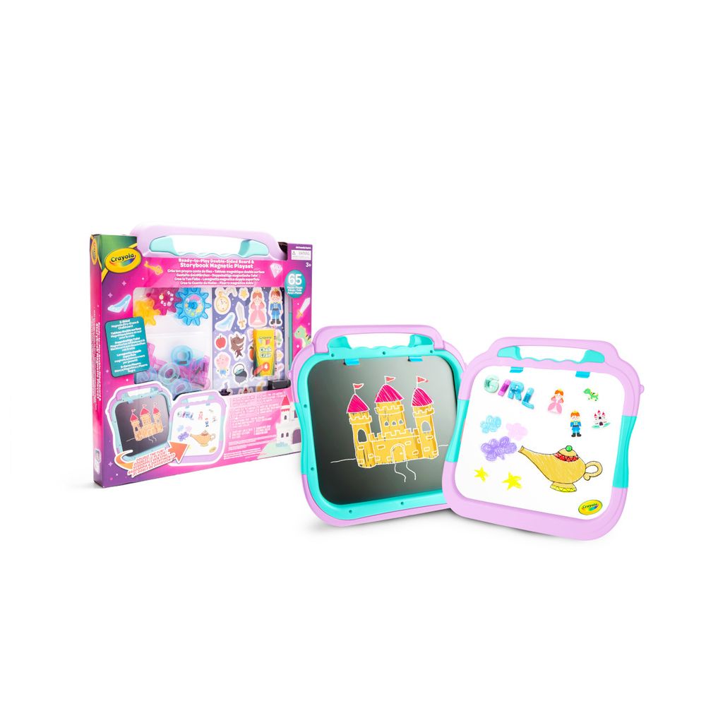 Crayola - Double-Sided Board & Magnetic Playset - 65 Pcs