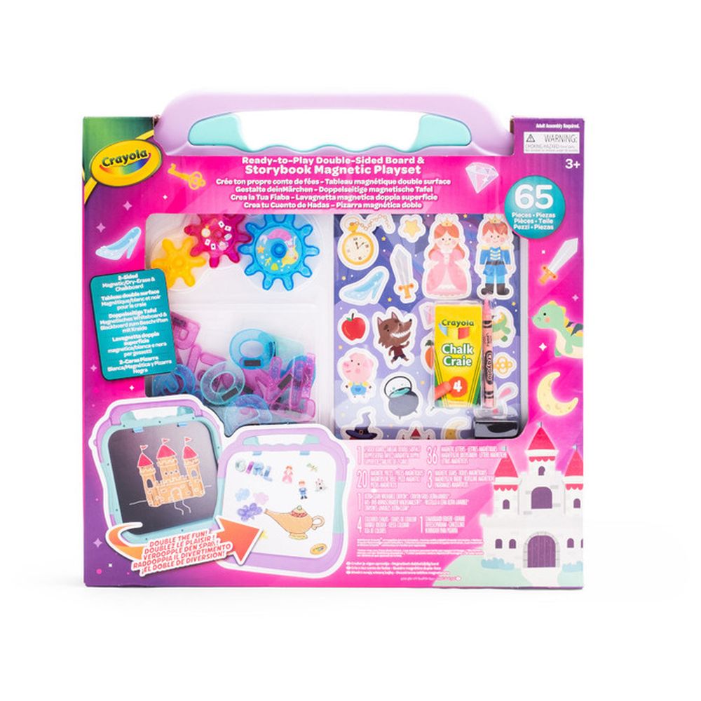 Crayola - Double-Sided Board & Magnetic Playset - 65 Pcs