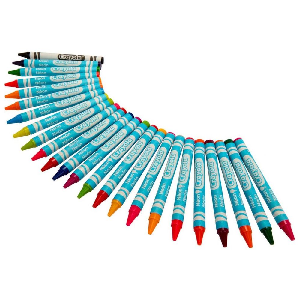 Crayola - Neon Crayons - Multicolor - 24 Pcs