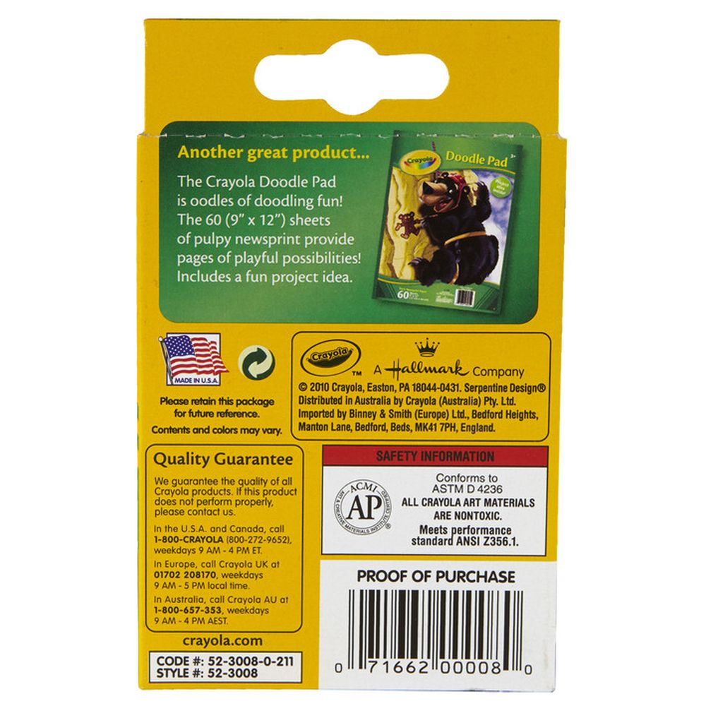 Crayola - Non-Toxic Crayons - 8 Pcs