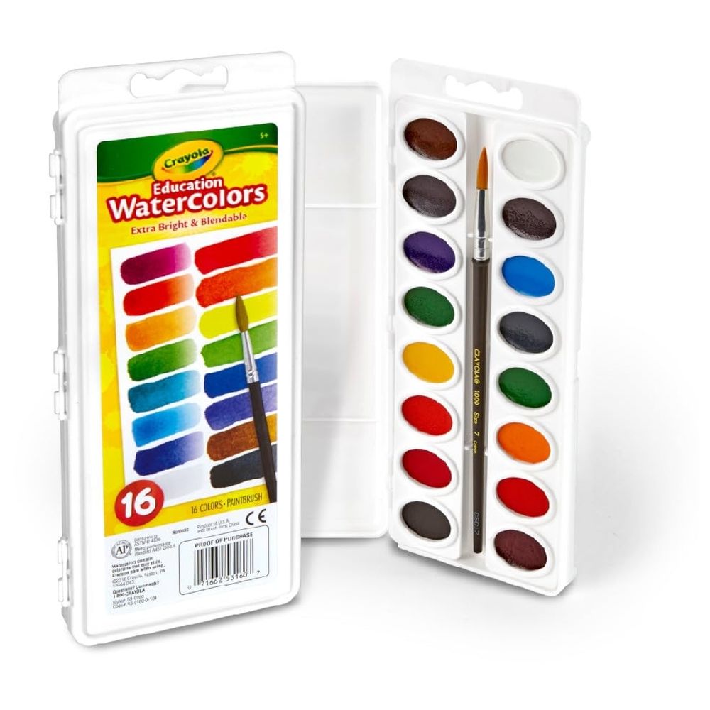 Crayola - Watercolor Mixing Set - 16 Pcs