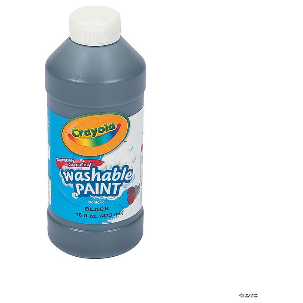 Crayola - Washable Finger Paint Bottle - Black - 473 ml