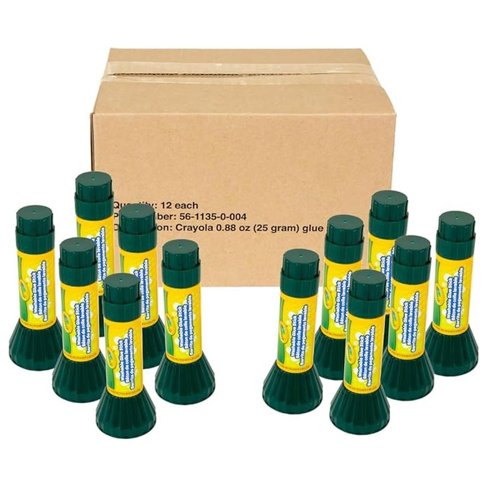 Crayola - Washable Glue Stick - 12 Pcs - 25 gm