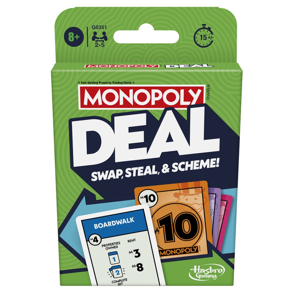 Hasbro Gaming - Monopoly Deal Swap, Steal & Scheme Card Gam