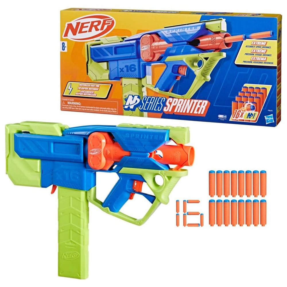 Nerf - N Series Sprinter Blaster w/ Darts - 17 Pcs