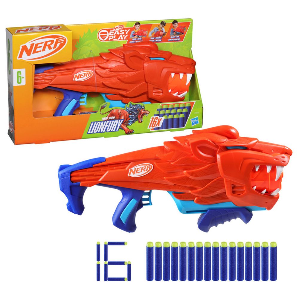 Nerf - Wild Lionfury Blaster w/ Darts - 21 Pcs