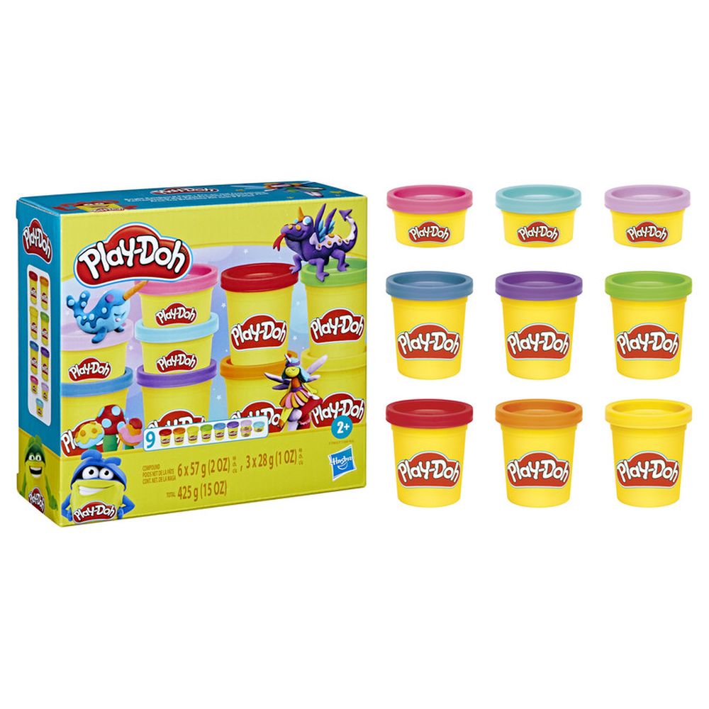 PlayDoh - Colorful Compound - 9 Pcs - Color May Vary
