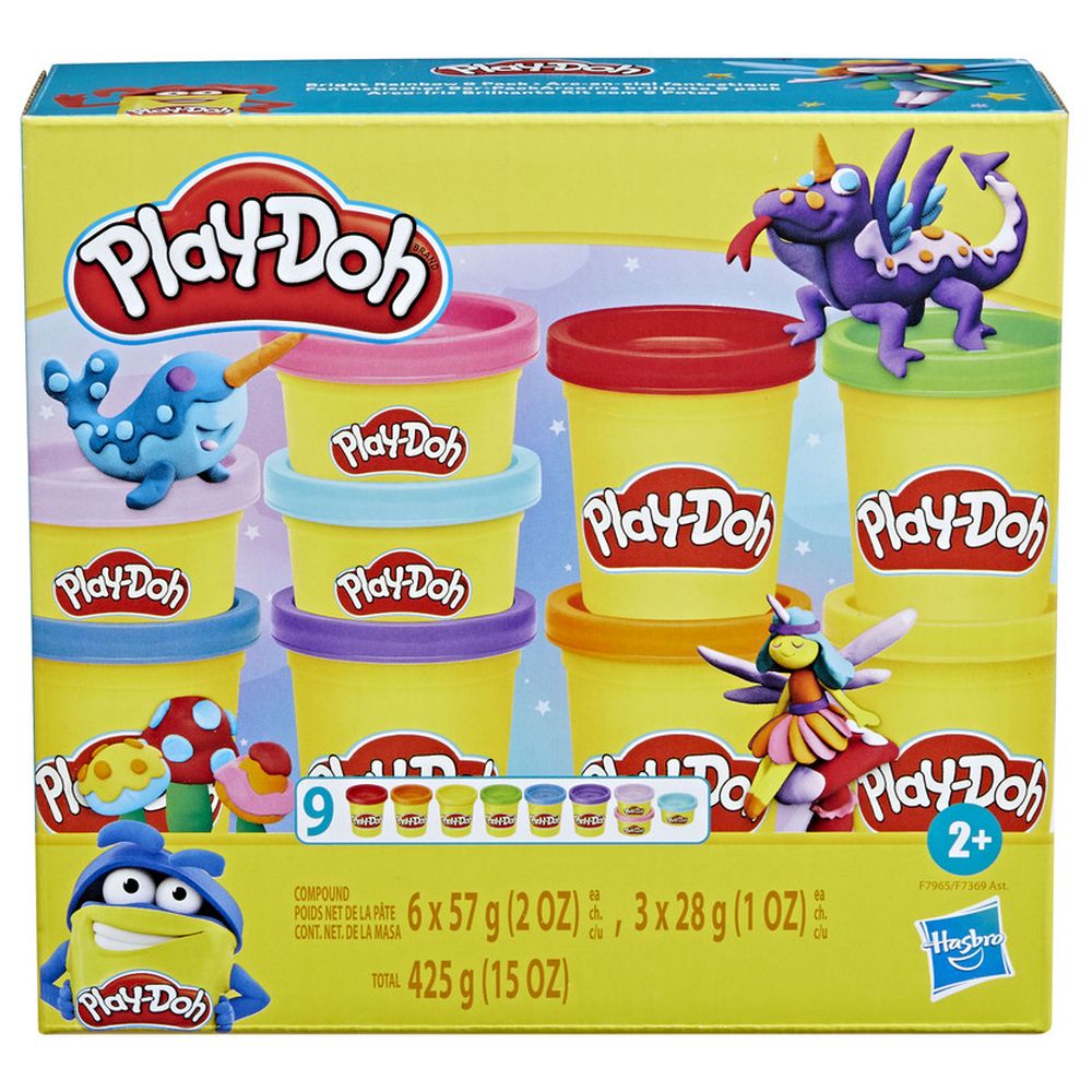 PlayDoh - Colorful Compound - 9 Pcs - Color May Vary