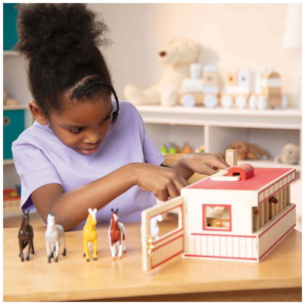 Melissa & Doug Take Along Show Horse Stable Play Set - 9 Pcs