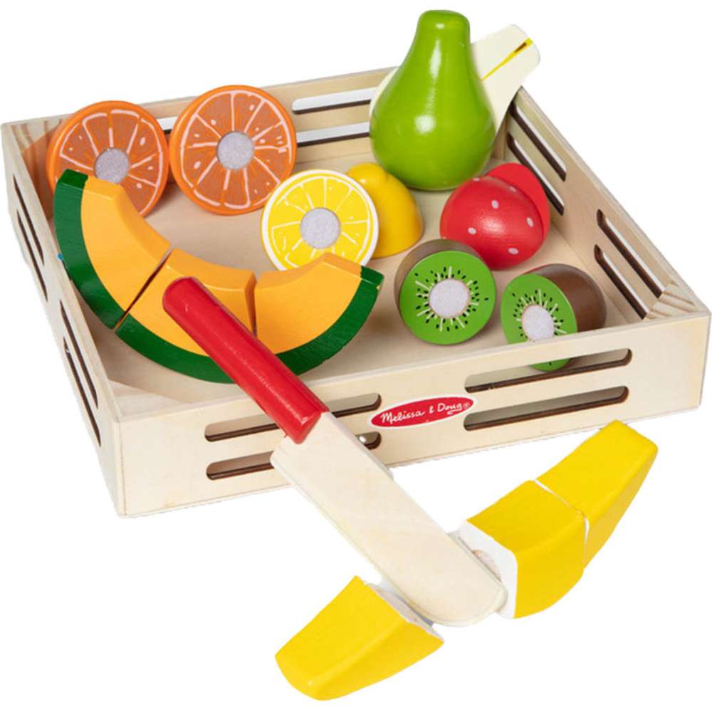 Melissa & Doug Wooden Cutting Fruit Playset - 18 Pcs