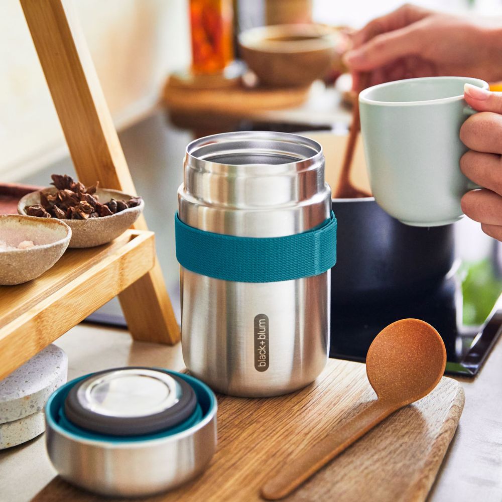 Black+Blum - Stainless Steel Vacuum Food Flask - Olive - 400 ml
