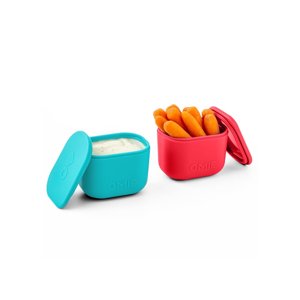 Omielife - Omiebox Up Dip Containers - Set Of 2 -  Red and Teal
