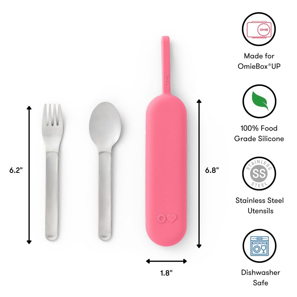Omiebox - OmieUp Pod & Utensil Set - Blush - 3 Pcs