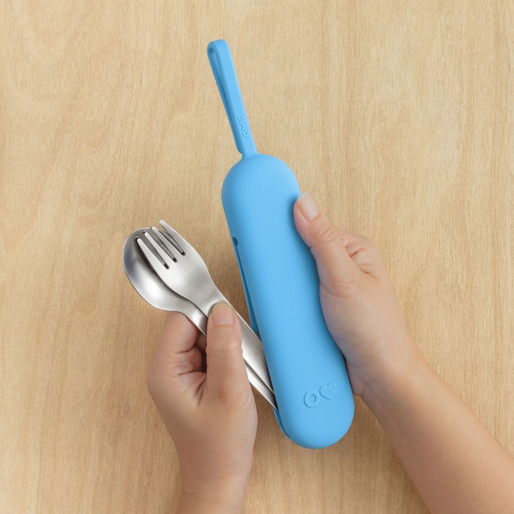 Omiebox - OmieUp Pod & Utensil Set - Azure - 3 Pcs