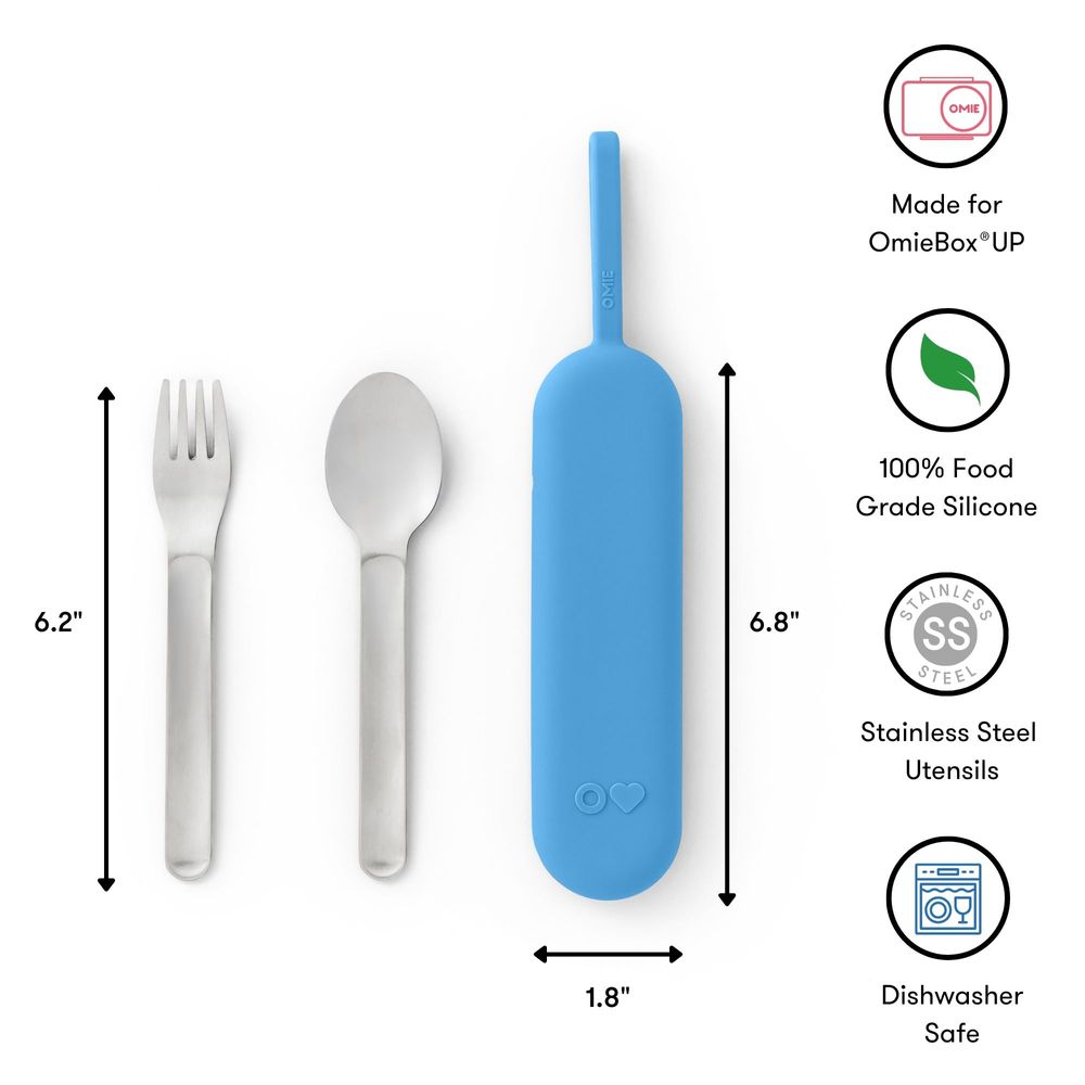 Omiebox - OmieUp Pod & Utensil Set - Azure - 3 Pcs