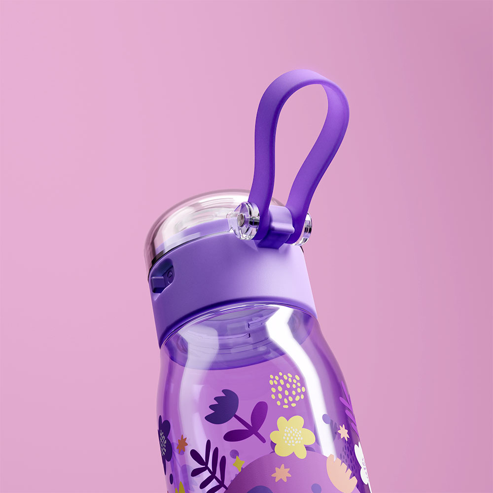 Zoku - Kids Flip Gulp Bottle - 475ml - Purple