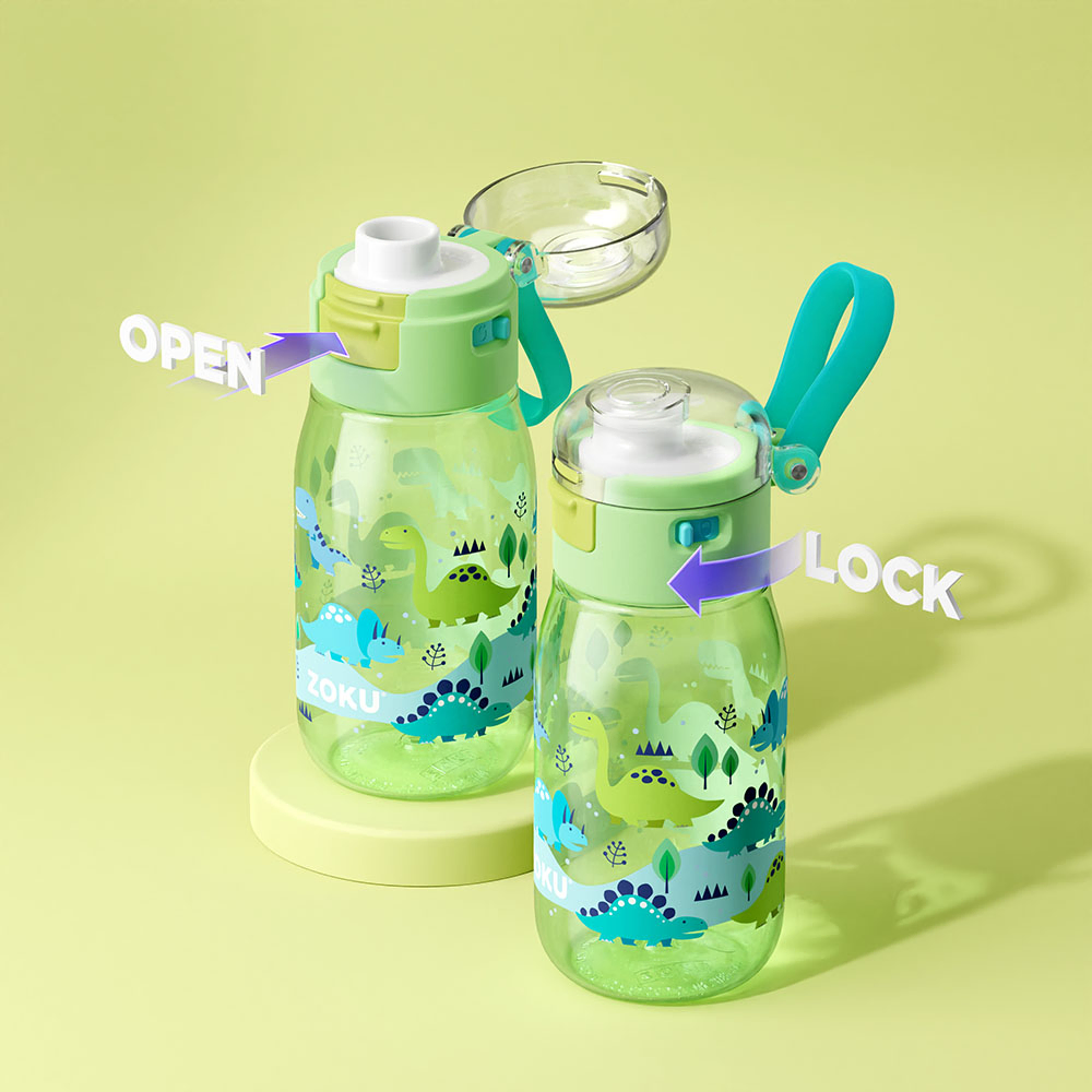 Zoku - Kids Flip Gulp Bottle - 475ml - Green