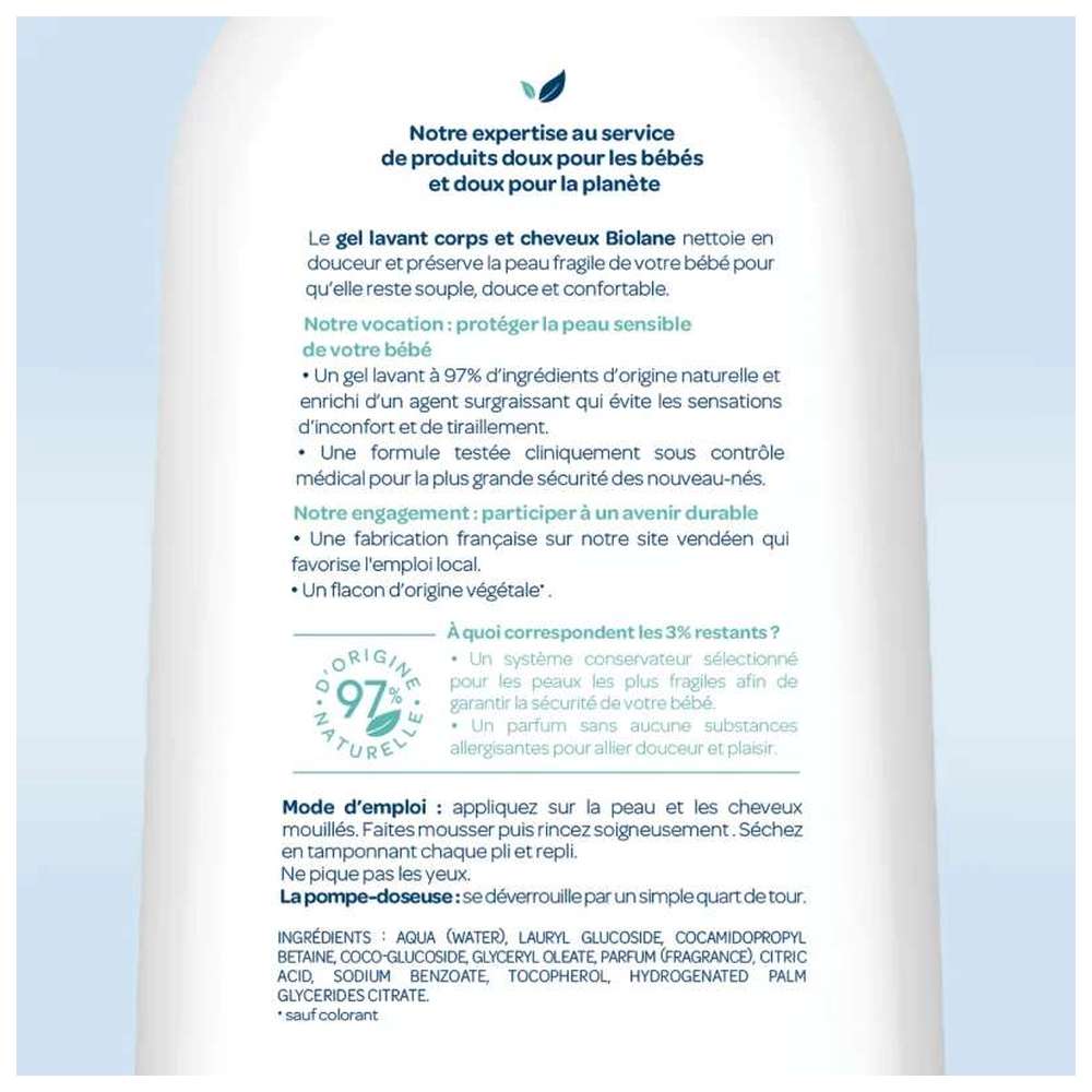Biolane - Body & Hair Cleanser - 350 ml
