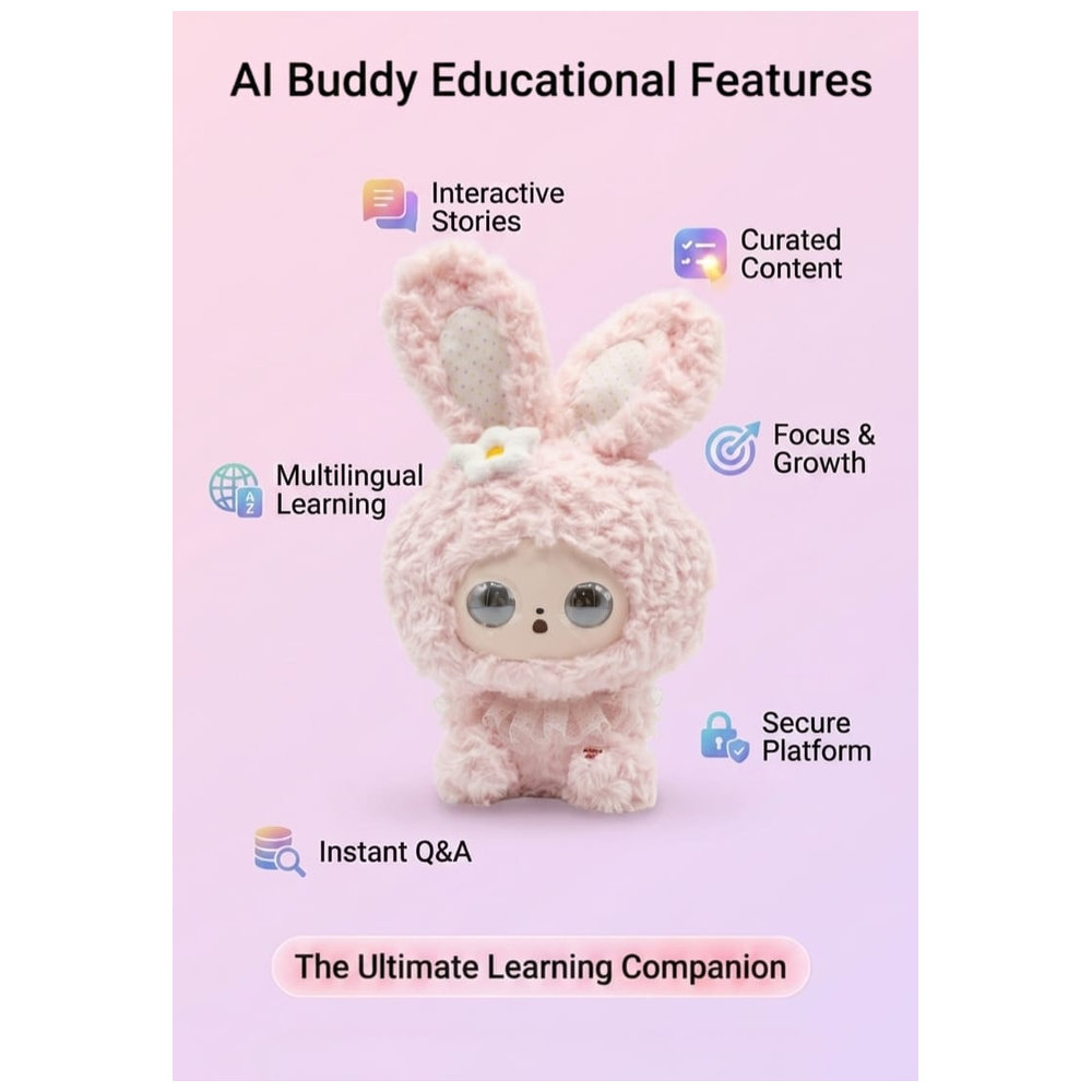 يوبارك - لعبة تفاعلية من نوع AI Buddy Mood Buddies - لولو - 25 سم