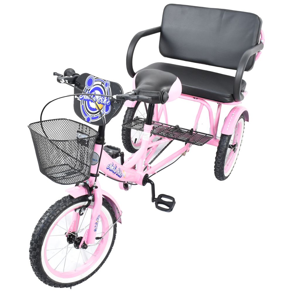Amla - Large Tricycle w/ Back Seat - 16-Inch - Pink