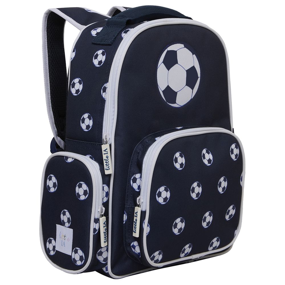 Little IA - Personalized Football Backpack - Blue - Small - 13.8-Inch/35.5cm