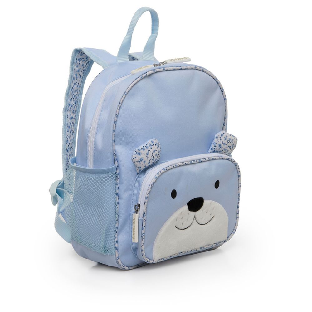 Little IA - Personalized Teddy Backpack - Blue - Mini - 13.8-Inch/35.5cm