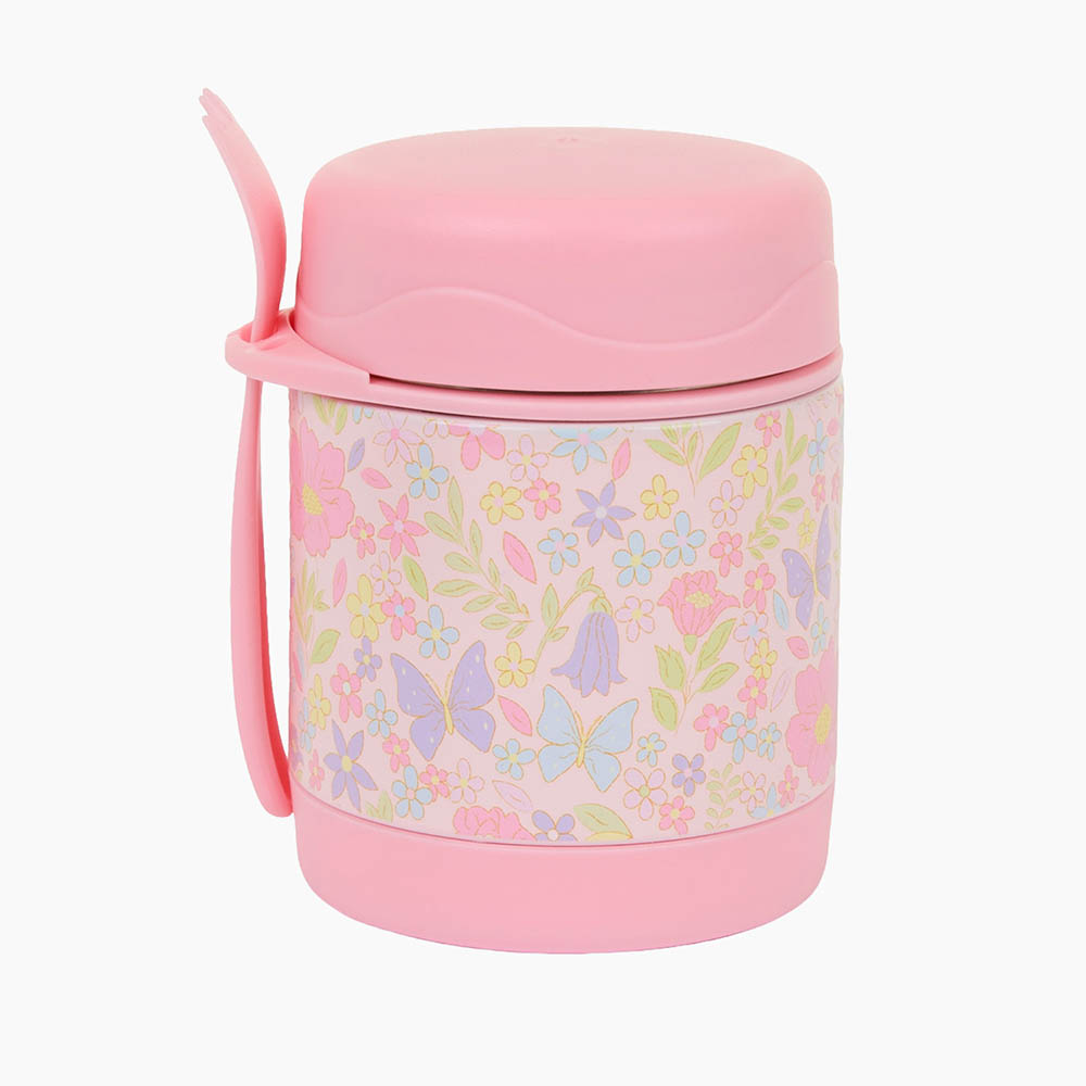 Little IA - Botanica Stainless Steel Food Jar - Pink