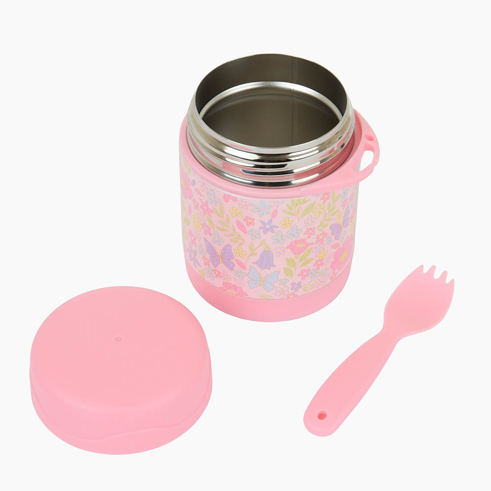 Little IA - Botanica Stainless Steel Food Jar - Pink