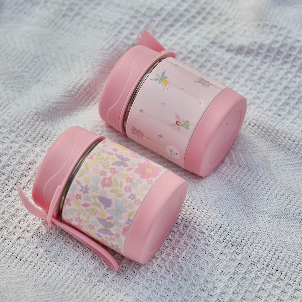 Little IA - Botanica Stainless Steel Food Jar - Pink