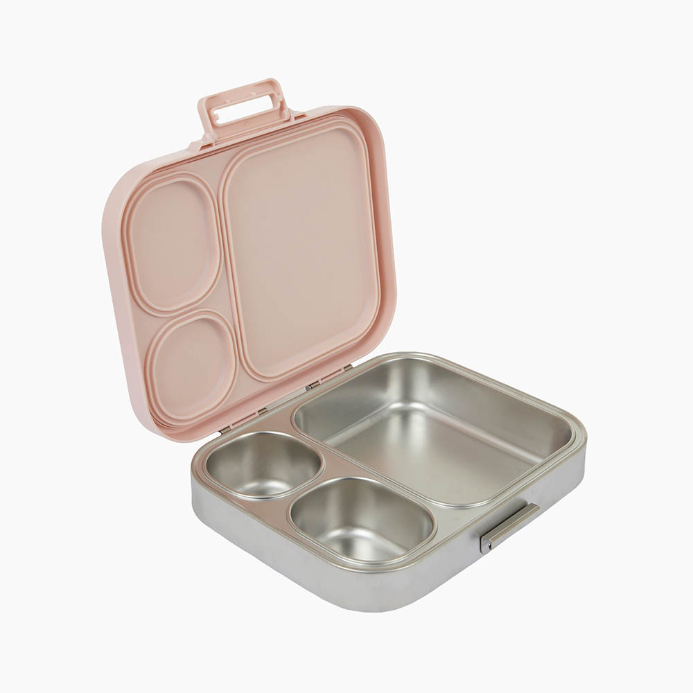 Little IA - Botanica Stainless Steel Lunch Box - Pink