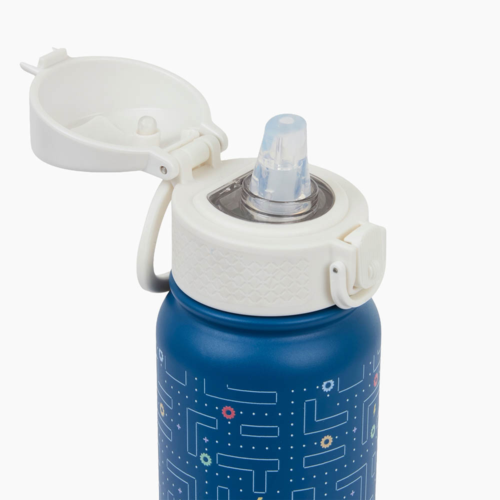 Little IA - Gaming On Stainless Steel Bottle With Spout - Blue