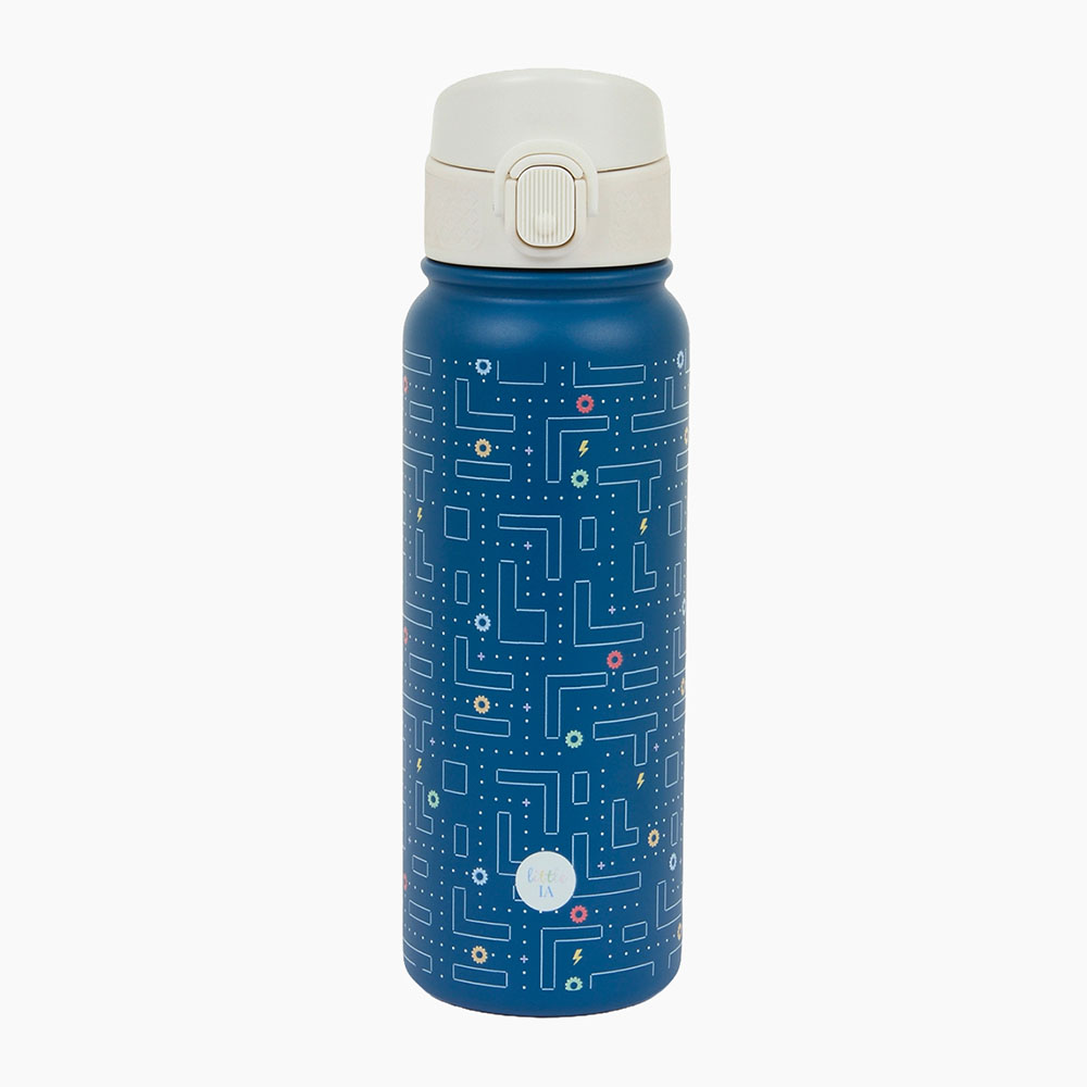 Little IA - Backpack With Stainless Steel Insulated Water Bottle - Gamer - Large