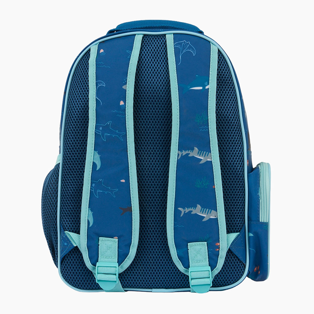Little IA - Backpack With Stainless Steel Insulated Water Bottle - Open Water - Small