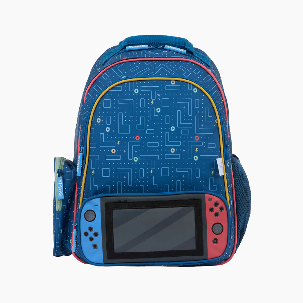 Little IA - School Essentials Backpack With Insulated Lunch Bag And Tritan Lunch Box - Gamer